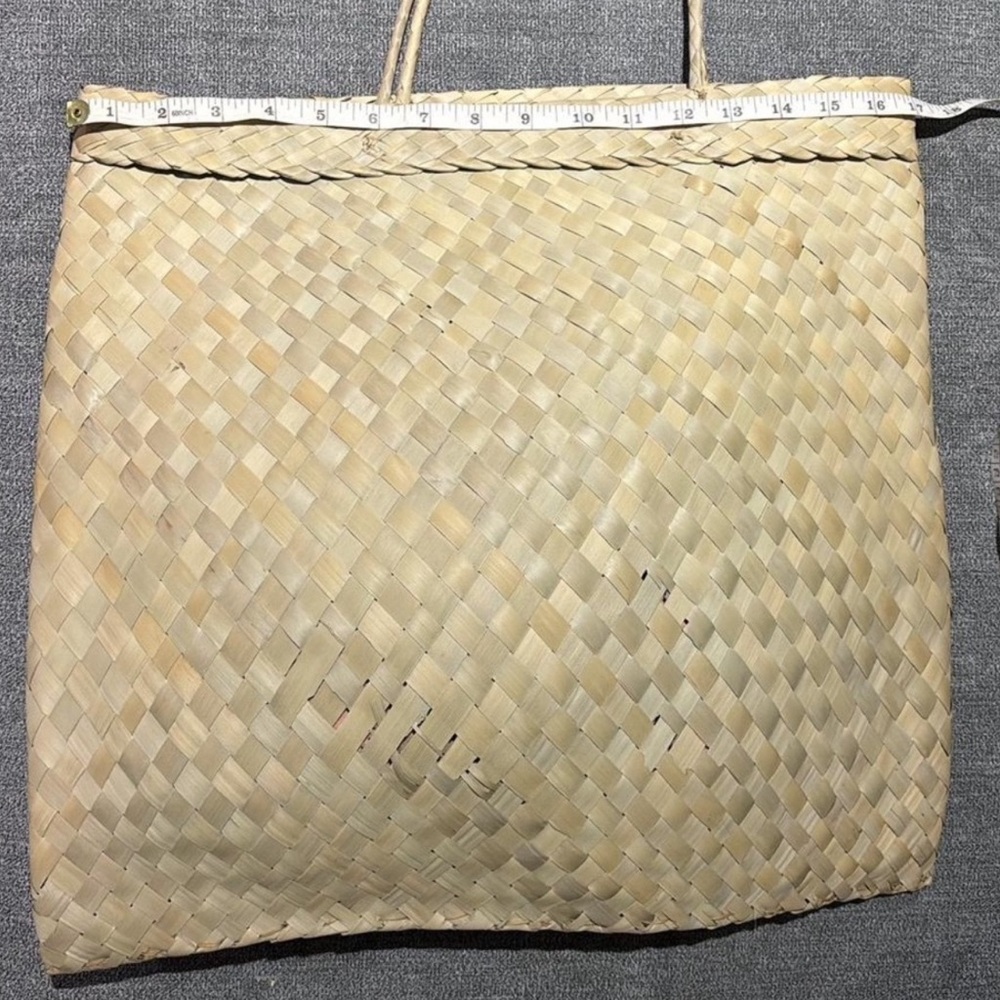 Natural Woven Tote Bag - Picture 3 of 3